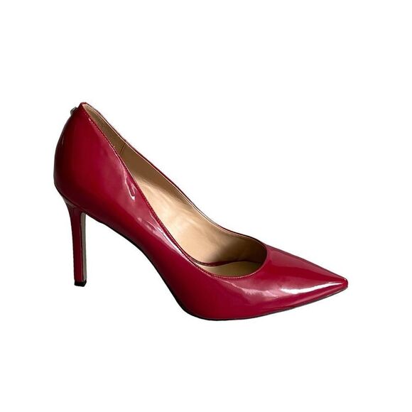 SAM EDELMAN Hazel Patent Leather Pointy Toe Pumps Heels Red 10 - Picture 2 of 16
